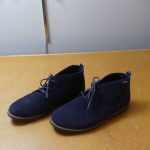 Bass Blue Suede dessert boots lace up sz 8 Womens